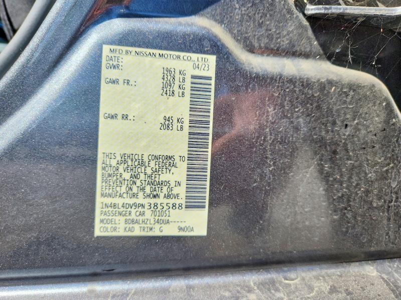 51534416 :رقم المزاد ، 1N4BL4DV9PN385588 vin ، 2023 Nissan Altima مزاد بيع