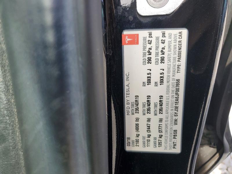 Продажа на аукционе авто 2018 Tesla Model 3, vin: 5YJ3E1EA6JF007656, номер лота: 49007306