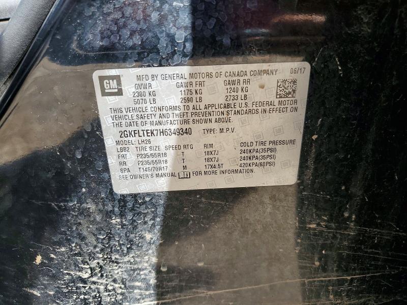 49673776 :رقم المزاد ، 2GKFLTEK7H6349340 vin ، 2017 Gmc Terrain مزاد بيع