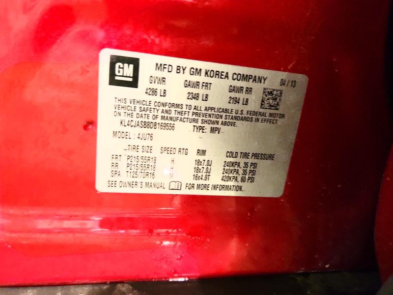 2013 Buick Encore მანქანა იყიდება აუქციონზე, vin: KL4CJASB8DB169556, აუქციონის ნომერი: 49434786