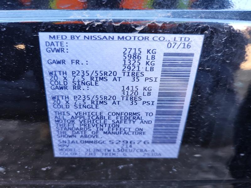 Aukcja sprzedaży 2016 Infiniti Qx60, vin: 5N1AL0MM8GC529676, numer aukcji: 48664446