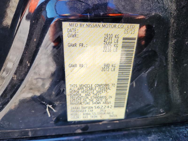 Продаж на аукціоні авто 2013 Nissan Altima, vin: 1N4AL3AP5DN562242, номер лоту: 49807196