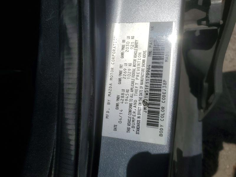 Auction sale of the 2015 Mazda 6, vin: JM1GJ1W51F1179964, lot number: 49010586