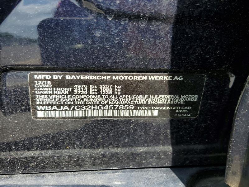 49740836 :رقم المزاد ، WBAJA7C32HG457859 vin ، 2017 Bmw 530 مزاد بيع