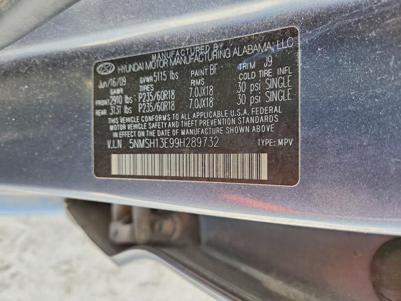 Продаж на аукціоні авто 2009 Hyundai Santa Fe, vin: 5NMSH13E99H289732, номер лоту: 46209766
