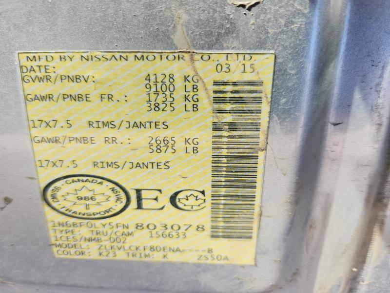 Продаж на аукціоні авто 2015 Nissan Nv, vin: 1N6BF0LY5FN803078, номер лоту: 49903936
