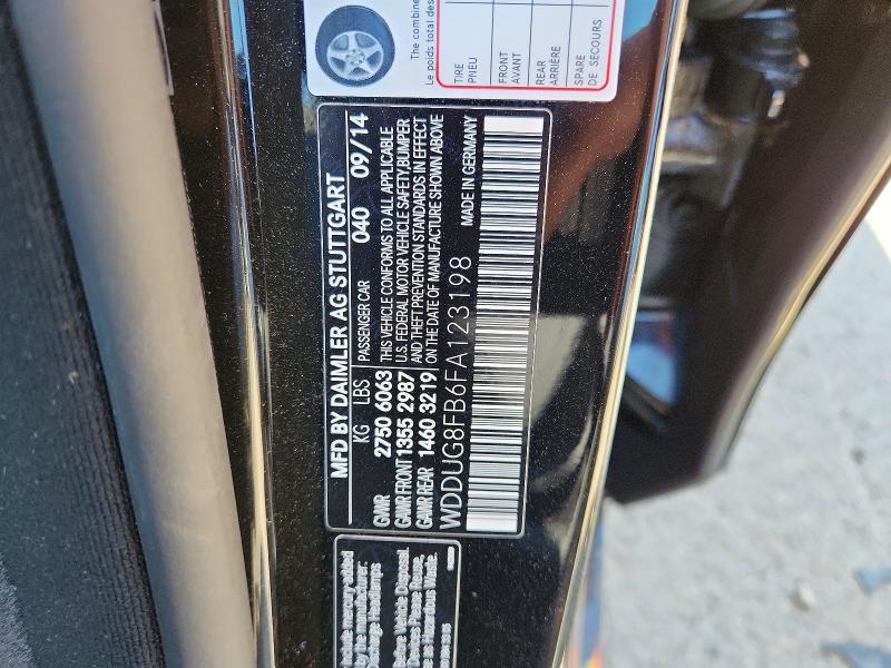 50703716 :رقم المزاد ، WDDUG8FB6FA123198 vin ، 2015 Mercedes-benz S مزاد بيع