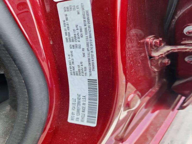 Продаж на аукціоні авто 2024 Ram 1500, vin: 1C6RREFT0RN140147, номер лоту: 50355406