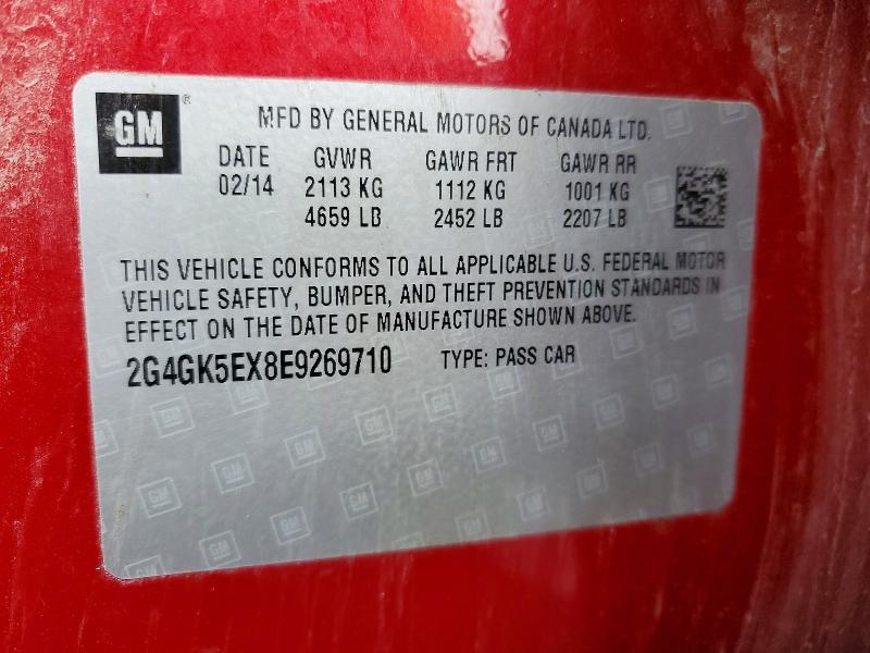 Продажа на аукционе авто 2014 Buick Regal, vin: 2G4GK5EX8E9269710, номер лота: 48635766