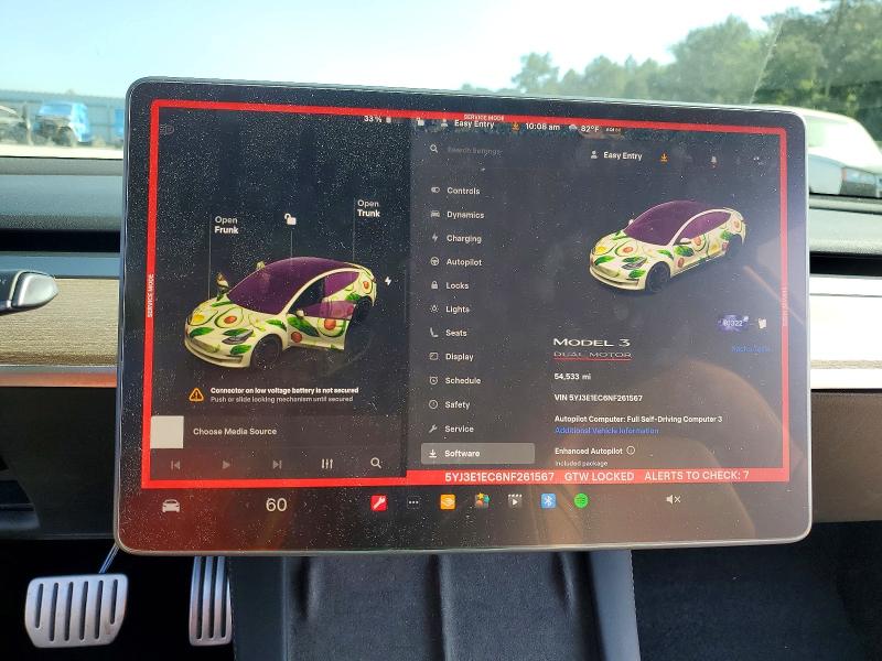 Aukcja sprzedaży 2022 Tesla Model 3, vin: 5YJ3E1EC6NF261567, numer aukcji: 49774226