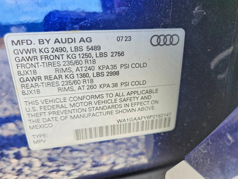 Aukcja sprzedaży 2023 Audi Q5, vin: WA1GAAFY6P2182147, numer aukcji: 48783906