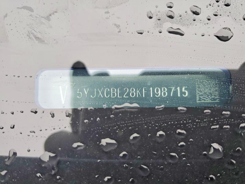 48497896 :رقم المزاد ، 5YJXCBE28KF198715 vin ، 2019 Tesla Model X مزاد بيع