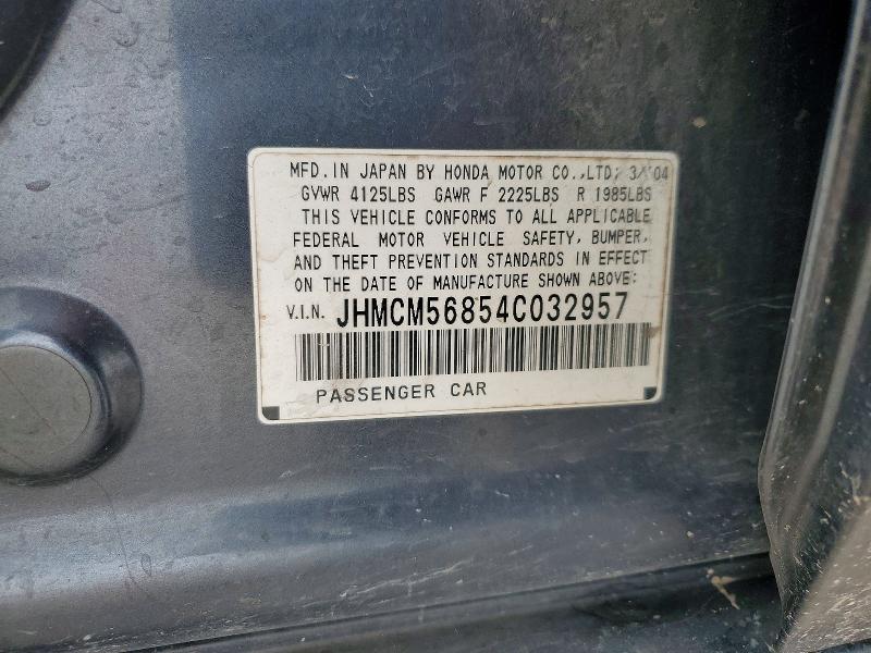 Продажа на аукционе авто 2004 Honda Accord, vin: JHMCM56854C032957, номер лота: 51092096