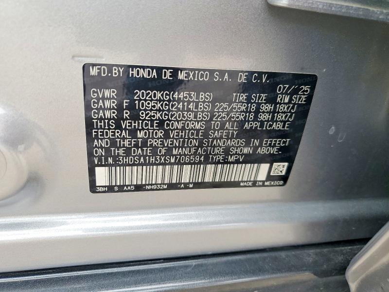 Aukcja sprzedaży 2025 Acura Adx, vin: 3HDSA1H3XSM706594, numer aukcji: 48613746