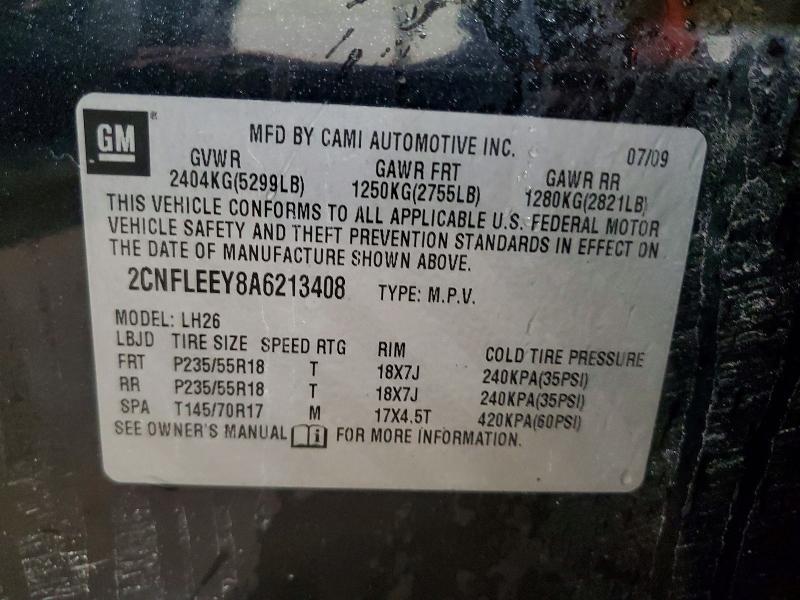 Продажа на аукционе авто 2010 Chevrolet Equinox, vin: 2CNFLEEY8A6213408, номер лота: 49391686
