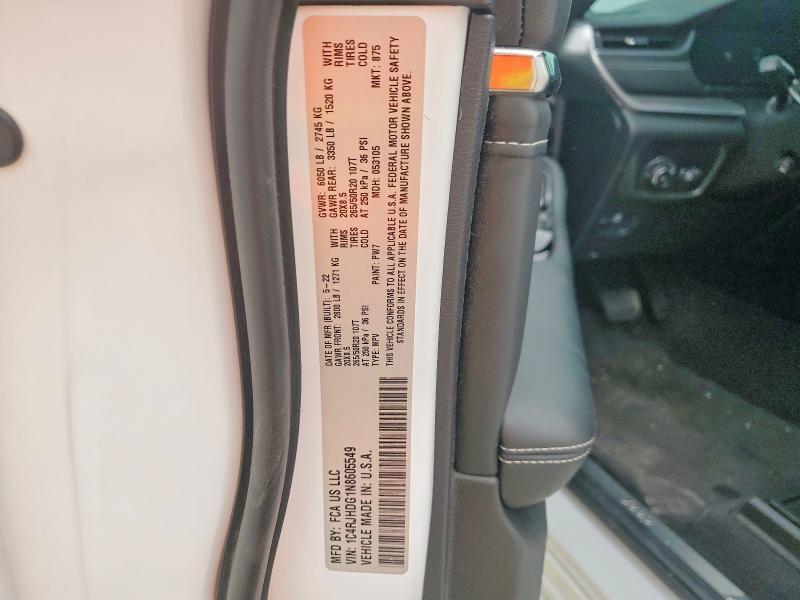 Продаж на аукціоні авто 2022 Jeep Grand Cherokee, vin: 1C4RJHDG1N8605549, номер лоту: 51707516