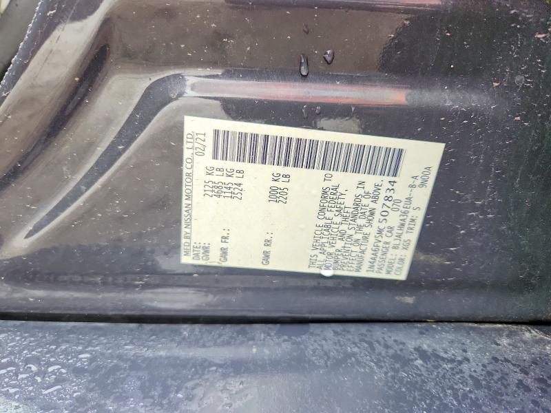Aukcja sprzedaży 2021 Nissan Maxima, vin: 1N4AA6FV5MC507834, numer aukcji: 49337076