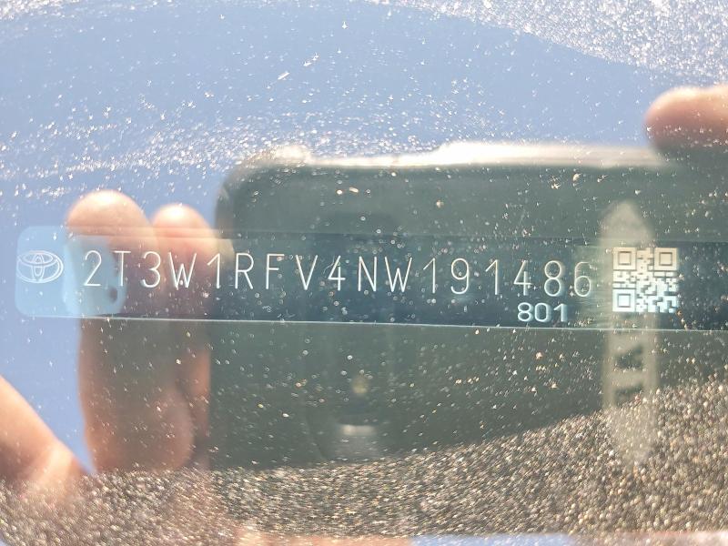 52203876 :رقم المزاد ، 2T3W1RFV4NW191486 vin ، 2022 Toyota Rav4 مزاد بيع