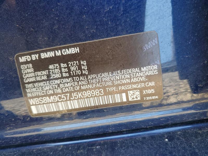 Продажа на аукционе авто 2018 Bmw M3, vin: WBS8M9C57J5K98983, номер лота: 49653166