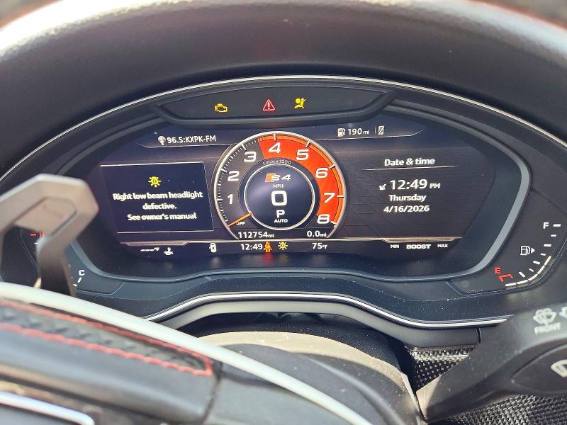 Aukcja sprzedaży 2019 Audi S4, vin: WAUB4AF46KA010183, numer aukcji: 50172006