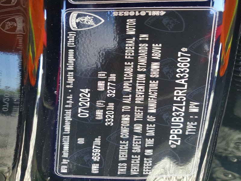 Aukcja sprzedaży 2024 Lamborghini Urus, vin: ZPBUB3ZL5RLA33607, numer aukcji: 46106996