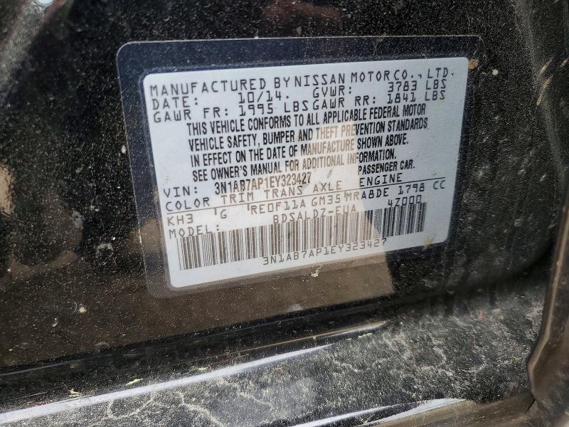 Продаж на аукціоні авто 2014 Nissan Sentra, vin: 3N1AB7AP1EY323427, номер лоту: 49285146