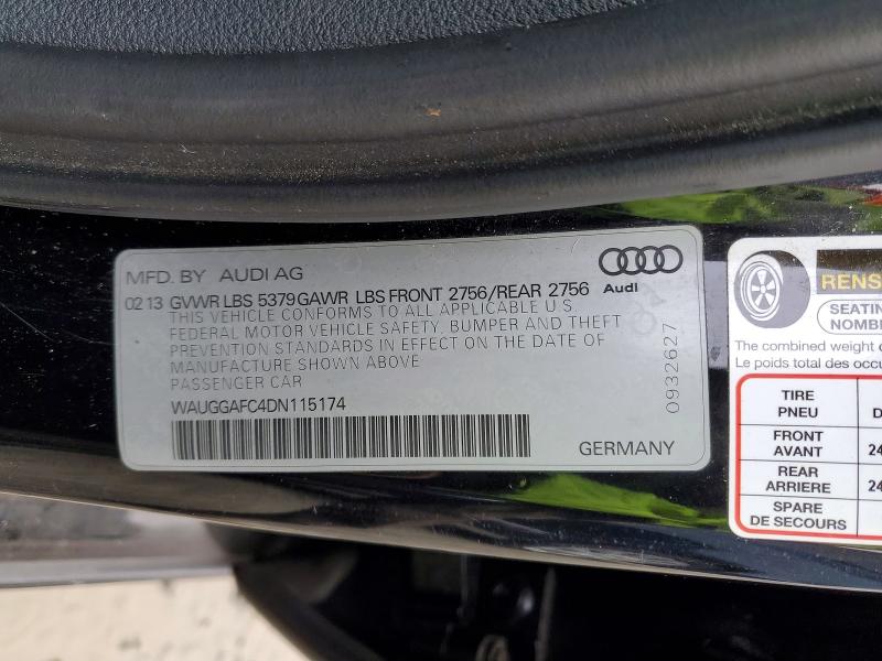 2013 Audi A6 მანქანა იყიდება აუქციონზე, vin: WAUGGAFC4DN115174, აუქციონის ნომერი: 48613726