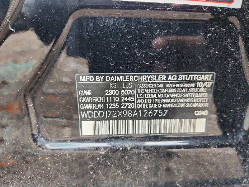 Продажа на аукционе авто 2008 Mercedes-benz Cls, vin: WDDDJ72X98A126757, номер лота: 49338746