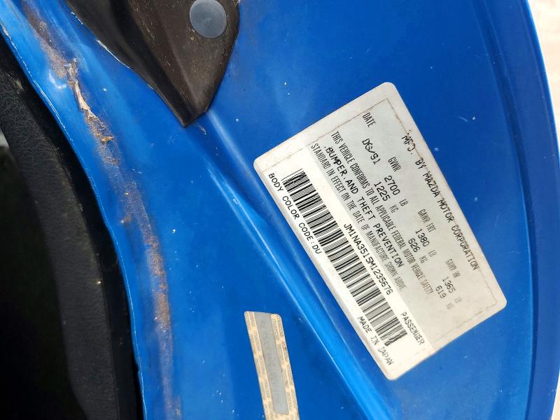 49792236 :رقم المزاد ، JM1NA3515M1235676 vin ، 1991 Mazda Mx-5 Miata مزاد بيع