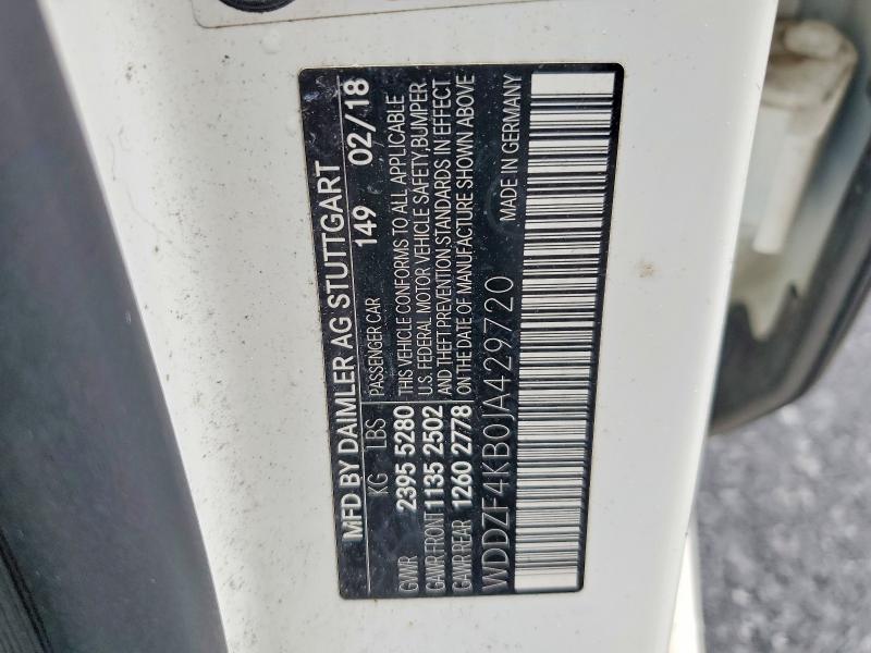 Продаж на аукціоні авто 2018 Mercedes-benz E, vin: WDDZF4KB0JA429720, номер лоту: 48390676