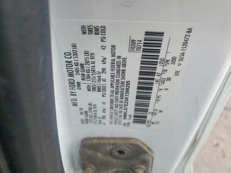 2019 Ford Transit Connect მანქანა იყიდება აუქციონზე, vin: NM0LS7E23K1399295, აუქციონის ნომერი: 51706096