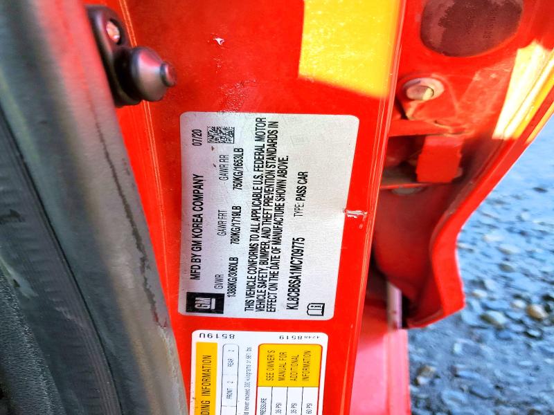 Продаж на аукціоні авто 2021 Chevrolet Spark, vin: KL8CB6SA1MC709775, номер лоту: 50119516