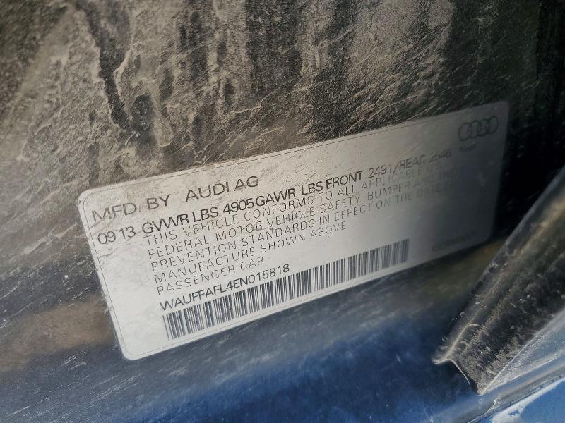 50359206 :رقم المزاد ، WAUFFAFL4EN015818 vin ، 2014 Audi A4 مزاد بيع