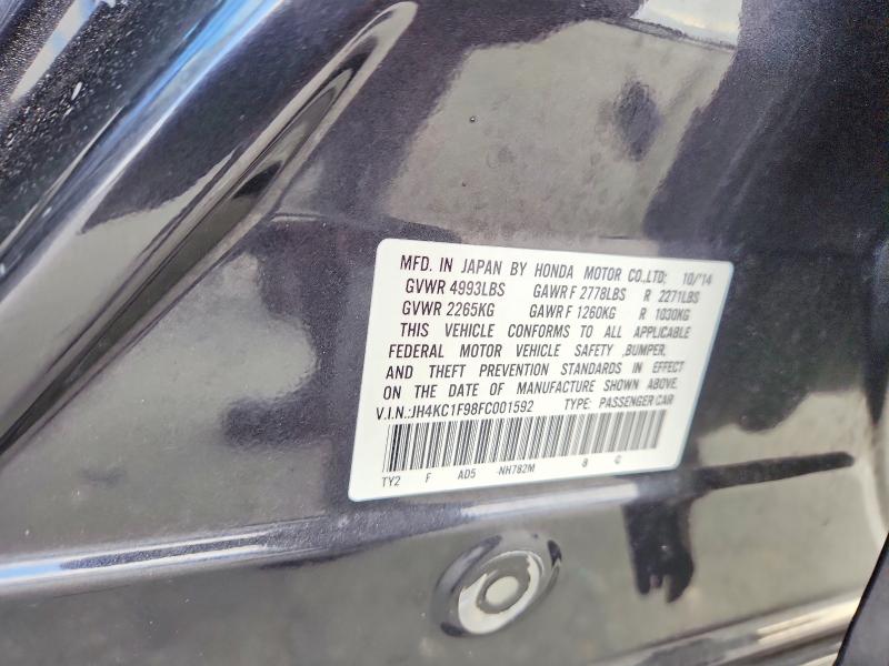 Aukcja sprzedaży 2015 Acura Rlx, vin: JH4KC1F98FC001592, numer aukcji: 50389956