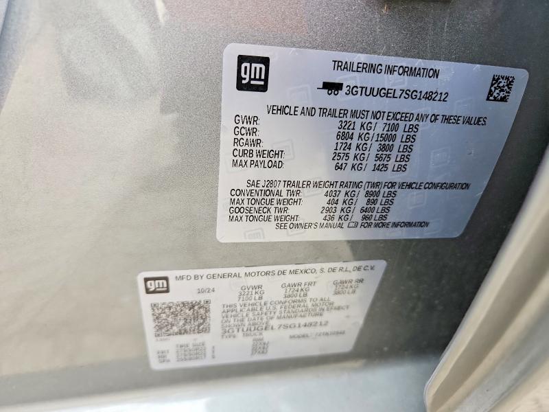 Продажа на аукционе авто 2025 Gmc Sierra, vin: 3GTUUGEL7SG148212, номер лота: 49876786