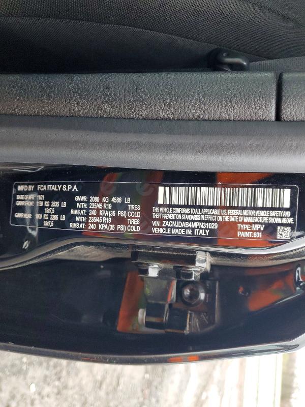 Aukcja sprzedaży 2021 Jeep Renegade, vin: ZACNJDAB4MPN31029, numer aukcji: 48392496