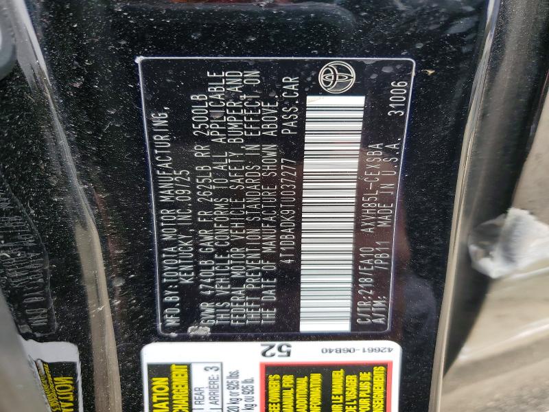 Aukcja sprzedaży 2026 Toyota Camry, vin: 4T1DBADK9TU037277, numer aukcji: 51821956