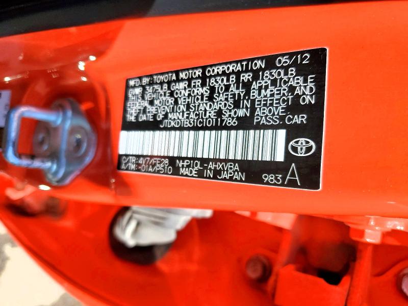 Aukcja sprzedaży 2012 Toyota Prius C, vin: JTDKDTB31C1011786, numer aukcji: 49876026