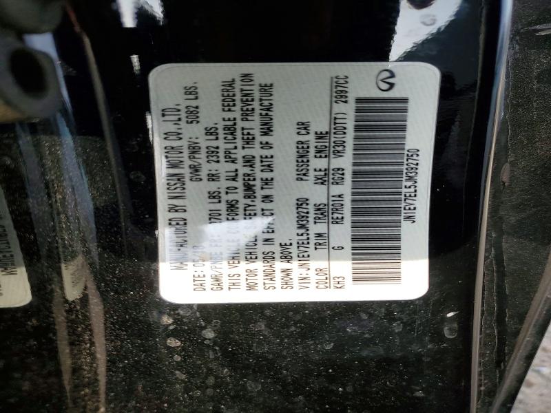 Aukcja sprzedaży 2018 Infiniti Q60, vin: JN1EV7EL5JM392750, numer aukcji: 51039256