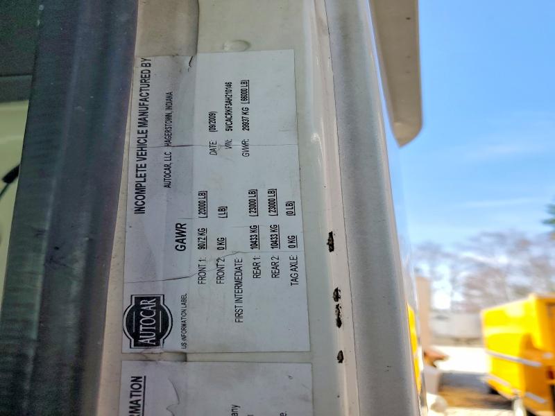 Продажа на аукционе авто 2010 Autocar Llc Xpeditor, vin: 5VCACRKF3AH210146, номер лота: 48980946