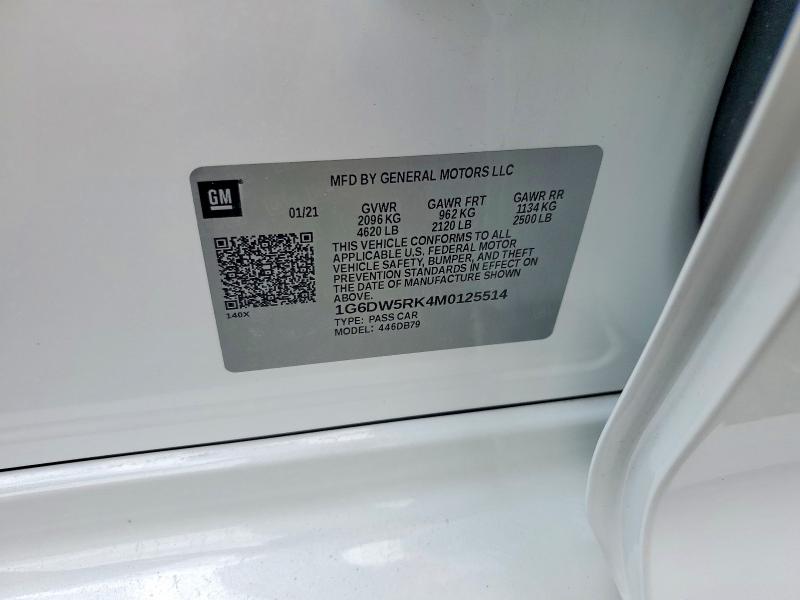 2021 Cadillac Ct5 მანქანა იყიდება აუქციონზე, vin: 1G6DW5RK4M0125514, აუქციონის ნომერი: 50884296