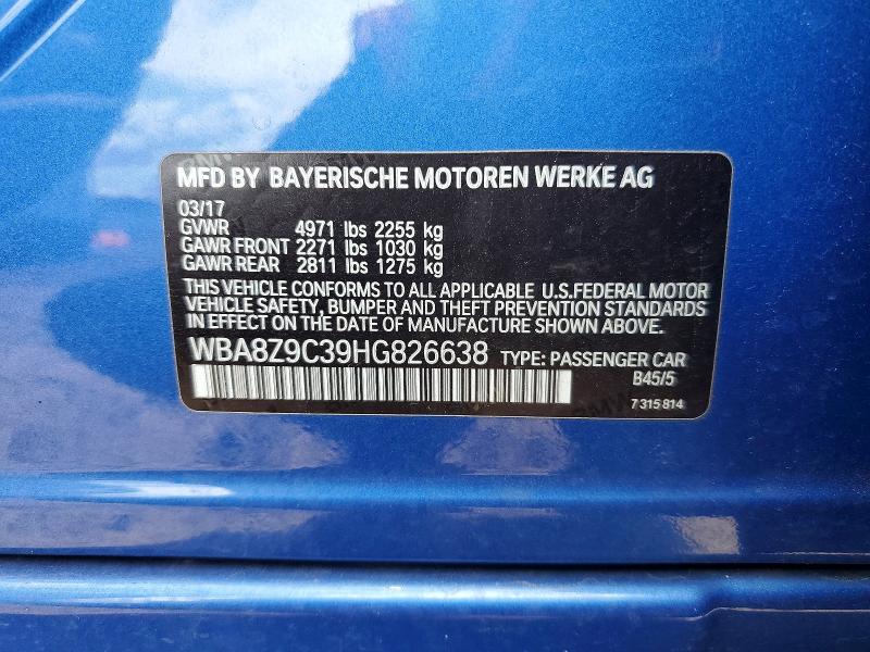 Aukcja sprzedaży 2017 Bmw 330, vin: WBA8Z9C39HG826638, numer aukcji: 47396346