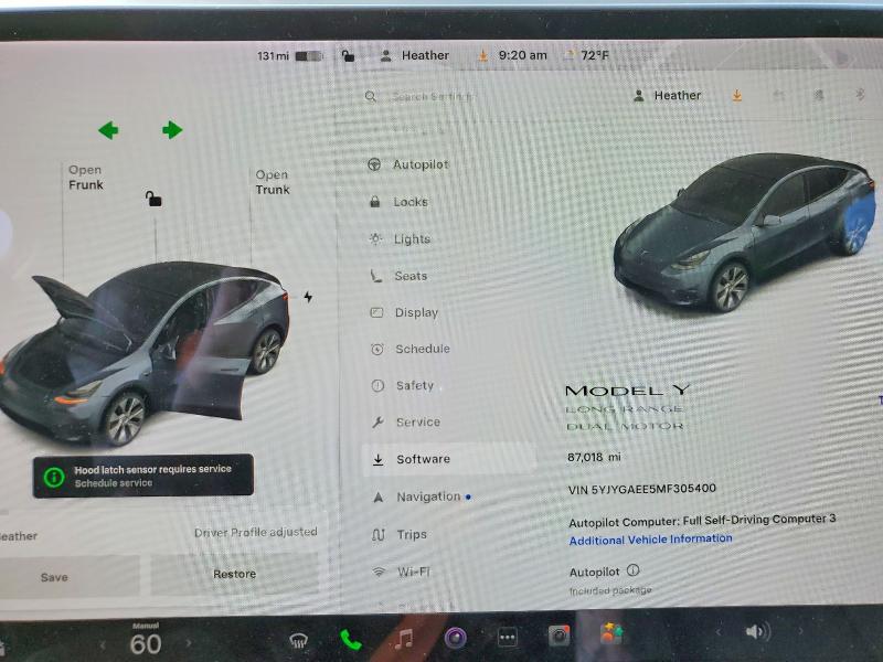 Aukcja sprzedaży 2021 Tesla Model Y, vin: 5YJYGAEE5MF305400, numer aukcji: 48453786