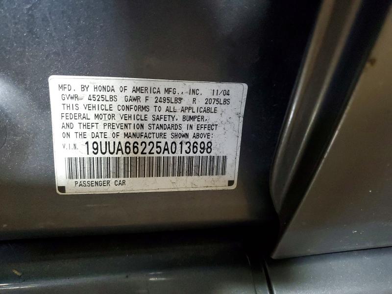 Продажа на аукционе авто 2005 Acura Tl, vin: 19UUA66225A013698, номер лота: 48343466