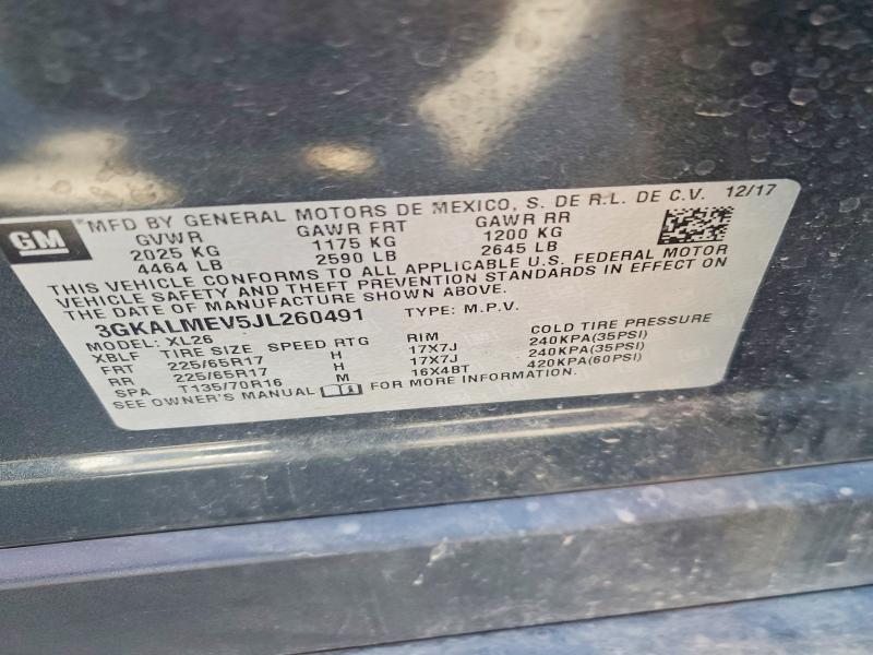 2018 Gmc Terrain მანქანა იყიდება აუქციონზე, vin: 3GKALMEV5JL260491, აუქციონის ნომერი: 51371406