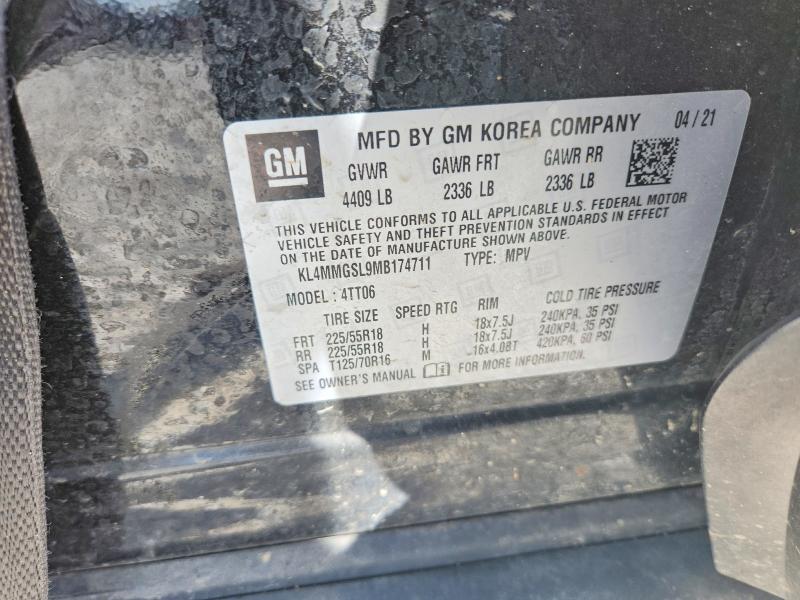 Aukcja sprzedaży 2021 Buick Encore Gx, vin: KL4MMGSL9MB174711, numer aukcji: 50836486