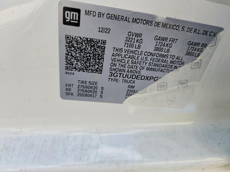 48875966 :رقم المزاد ، 3GTUUDEDXPG176830 vin ، 2023 Gmc Sierra مزاد بيع