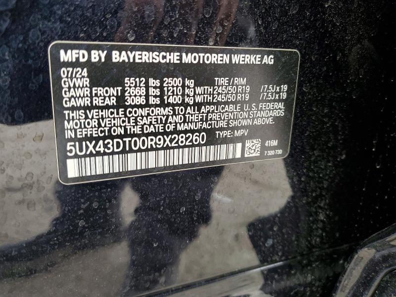 Продажа на аукционе авто 2024 Bmw X4, vin: 5UX43DT00R9X28260, номер лота: 50004656