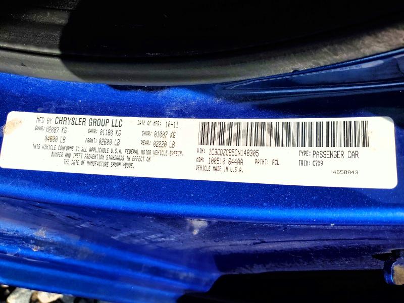48655036 :رقم المزاد ، 1C3CDZCB5CN148305 vin ، 2012 Dodge Avenger مزاد بيع