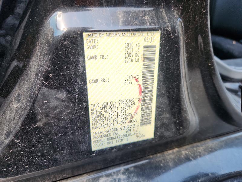 2013 Nissan Altima მანქანა იყიდება აუქციონზე, vin: 1N4AL3AP3DN535735, აუქციონის ნომერი: 51522866